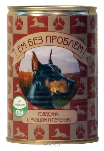 Фотографии Ем Без Проблем Консервы для собак Говядина с рубцом и печенью (0.41 кг) 1 шт.