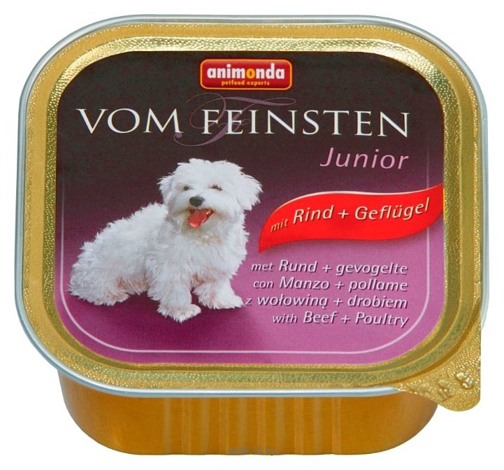 Фотографии Animonda Vom Feinsten Junior для щенков и юниоров с говядиной и птицей (0.15 кг) 22 шт.