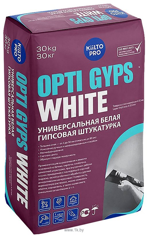 Фотографии Kiilto Pro Opti Gyps White (30 кг)