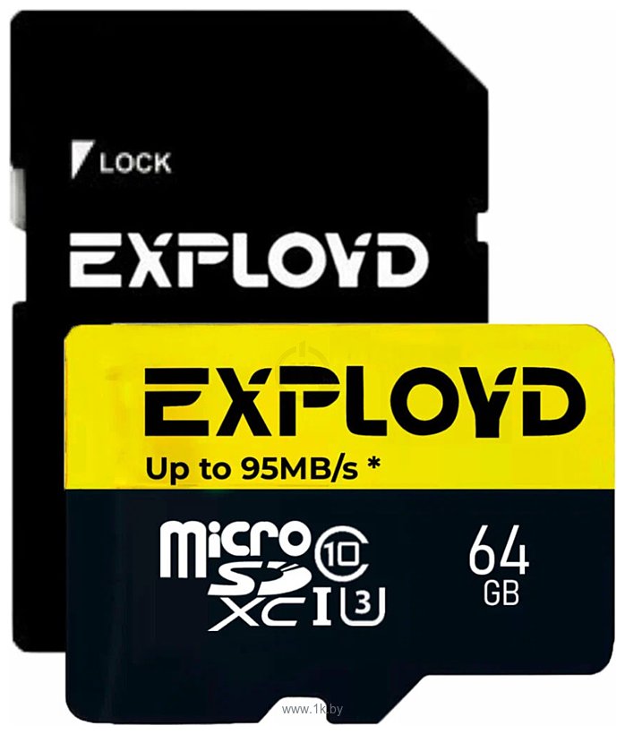 Фотографии Exployd Premium Series microSDXC 64GB EX064GCSDXC10UHS-1-ELU3 (с адаптером)