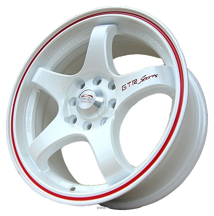 Фотографии Sakura Wheels 391A 7x16/4x100/114.3 D67.1 ET40 White+Red