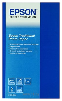 Фотографии Epson Traditional Photo Paper A2 325г/м2 25л (C13S045052)