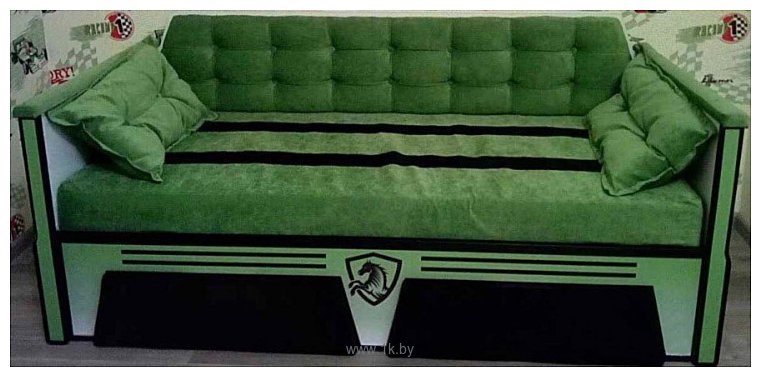 Фотографии Настоящая мебель Спорт 80x170 (темный зеленый)