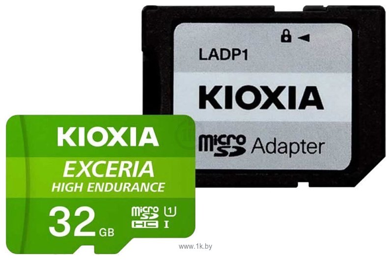 Фотографии Kioxia Exceria High Endurance microSDHC LMHE1G032GG2 32GB (с адаптером)