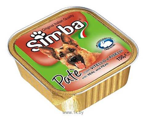 Фотографии Simba Паштет для собак Телятина и горошек (0.15 кг) 1 шт.