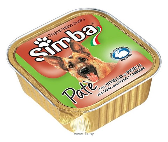 Фотографии Simba Паштет для собак Телятина и горошек (0.3 кг) 1 шт.