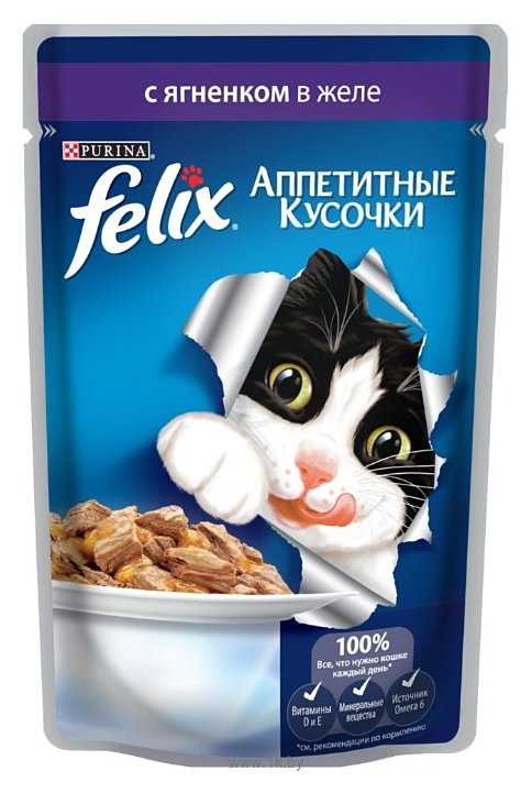 Фотографии Felix (0.085 кг) 1 шт. Аппетитные кусочки с Ягненком в желе