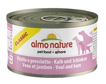 Фотографии Almo Nature (0.095 кг) 1 шт. Classic Adult Dog Veal and Ham