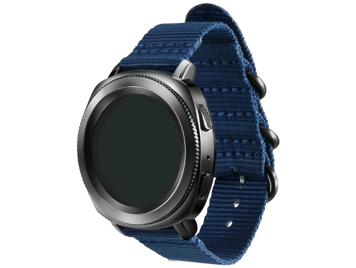 Фотографии Samsung Premium Nato для Galaxy Watch 42mm & Gear Sport (темно-синий)