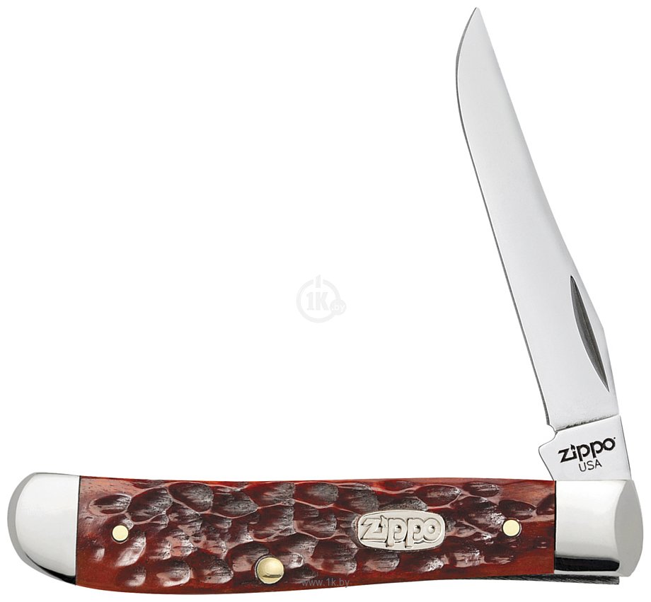 Фотографии Zippo Chestnut Bone Standard Jigged Mini Trapper + Zippo 207
