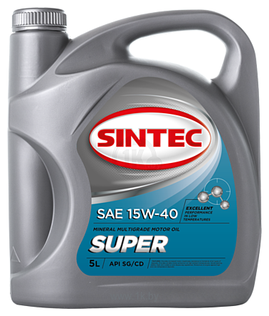 Фотографии Sintec Super SAE 15W-40 API SG/CD 5л