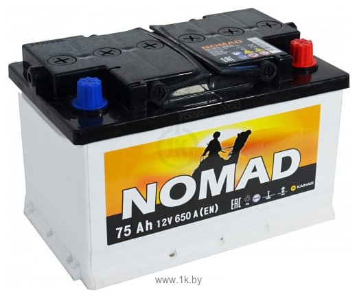 Фотографии Nomad 6СТ-75 Евро низкий (75Ah)