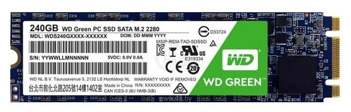 Фотографии Western Digital GREEN PC SSD 240 GB (WDS240G1G0B)