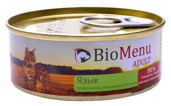 Фотографии BioMenu (0.1 кг) 1 шт. Adult консервы для кошек с языком