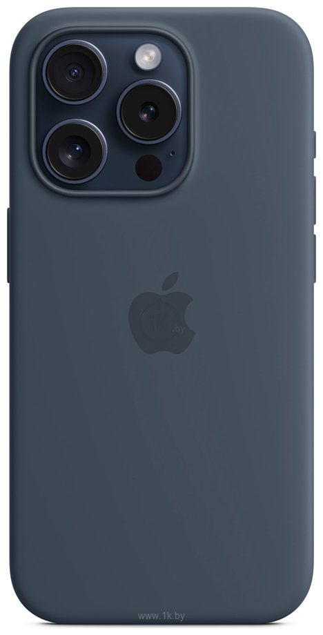 Фотографии Apple MagSafe Silicone Case для iPhone 15 Pro (синий шторм)