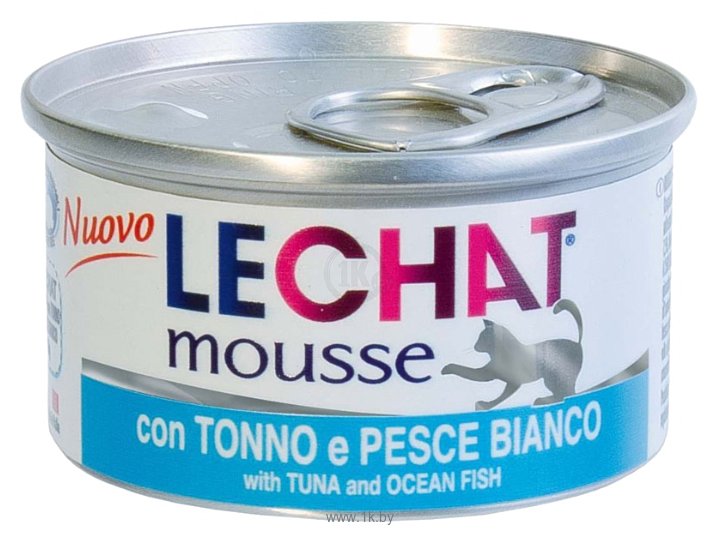 Фотографии LeChat Mousse с Тунцом и Океанической рыбой (0.085 кг) 1 шт.
