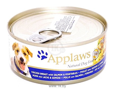 Фотографии Applaws (0.156 кг) 12 шт. Dog Chicken Breast with Salmon & Vegetables canned