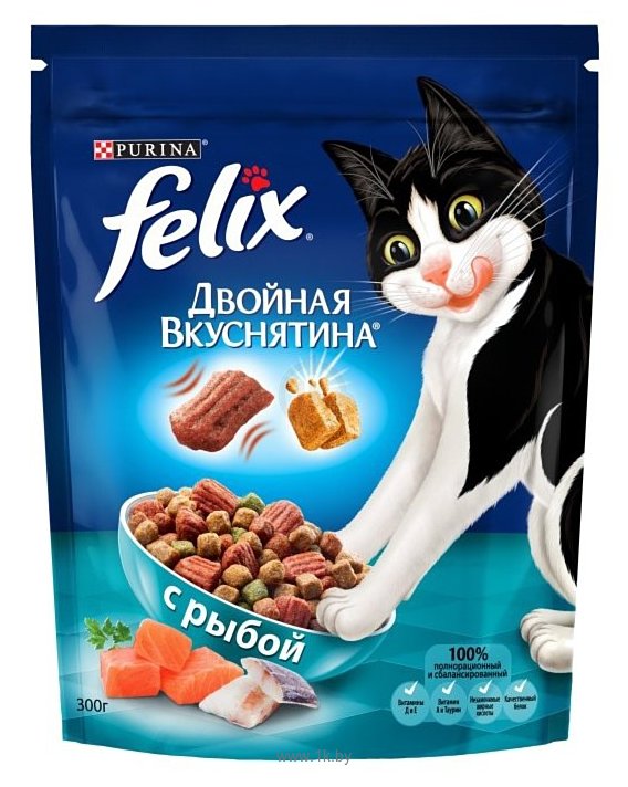 Фотографии Felix (0.3 кг) Сухой корм Двойная вкуснятина с Рыбой