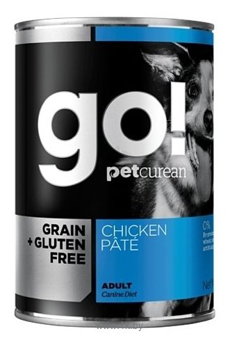 Фотографии GO! (0.4 кг) 1 шт. Grain + Gluten Free Chicken Pate canned