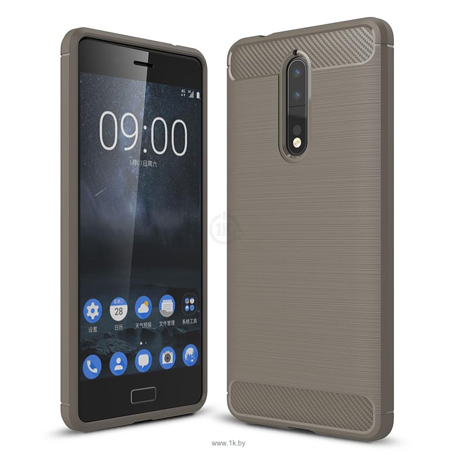 Фотографии Case Brushed Line для Nokia 8 (серый)
