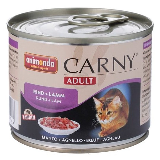 Фотографии Animonda Carny Adult для кошек с говядиной и ягненком (0.2 кг) 6 шт.