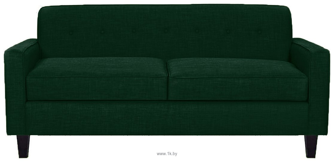 Фотографии Brioli Берн двухместный (рогожка, J8 темно-зеленый/темные ножки)