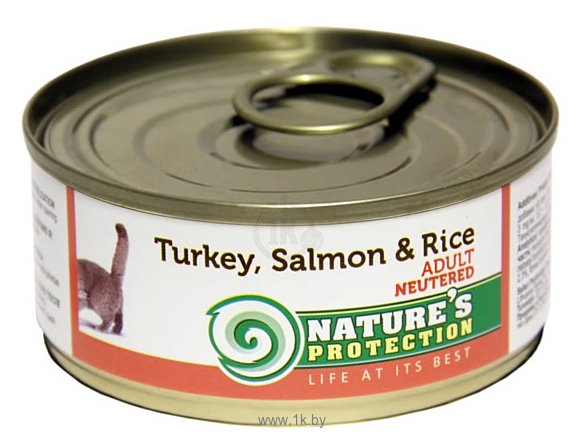 Фотографии Nature's Protection Консервы Neutered Turkey, Salmon & Rice (0.1 кг) 1 шт.