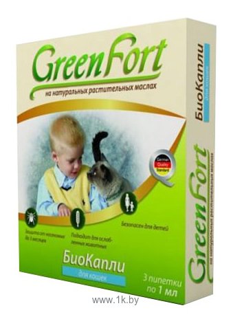 Фотографии GreenFort БиоКапли от блох для кошек (3 пипетки)