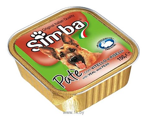 Фотографии Simba Паштет для собак Телятина и горошек (0.15 кг) 3 шт.