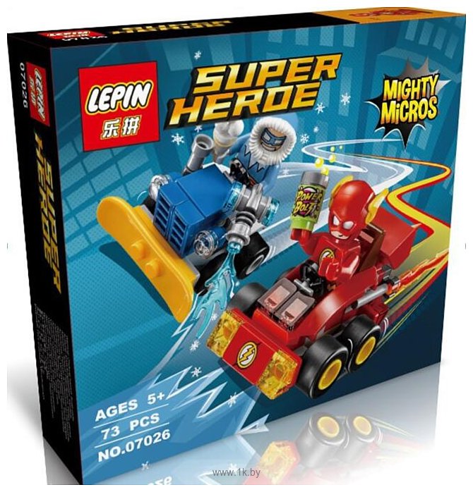 Фотографии Lepin Marvel 07026 Флэш против Капитана Холода аналог Lego 76063