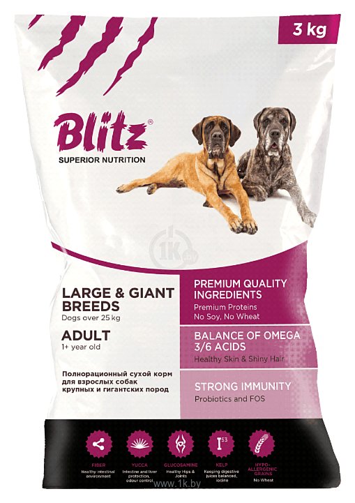 Фотографии Blitz Adult Dog Large & Giant Breeds dry (3 кг)