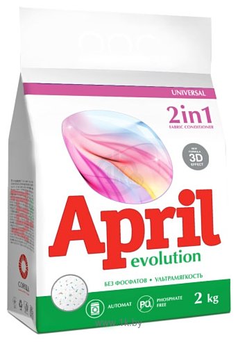 Фотографии April Evolution 2 in 1 with fabric conditioner 2кг