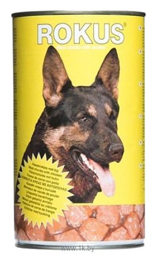 Фотографии ROKUS Для собак мясные кусочки с курицей консервы (0.41 кг) 1 шт.