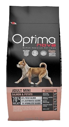 Фотографии OptimaNova Adult Dog Mini Sensitive Salmon & Potato (0.8 кг)