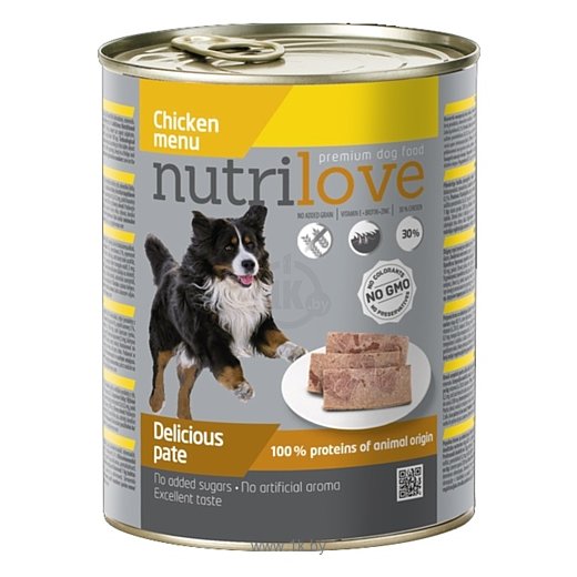 Фотографии Nutrilove (0.8 кг) 1 шт. Dogs - Delicious pate - Chicken menu