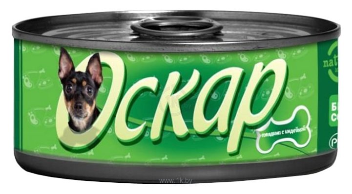 Фотографии Оскар Консервы для собак Говядина с Индейкой (0.1 кг) 24 шт.