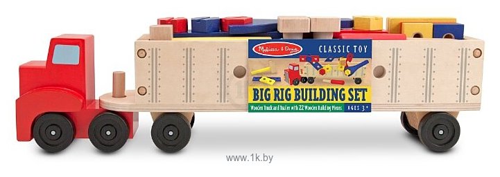 Фотографии Melissa & Doug Classic Toy 2758 Big Rig Building Truck Wooden Play Set