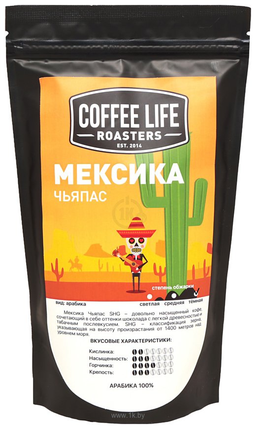 Фотографии Coffee Life Roasters Мексика Чьяпас молотый 250 г