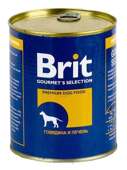 Фотографии Brit (0.85 кг) 6 шт. Консервы для собак Говядина и печень