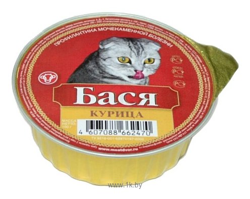 Фотографии Бася Влажный с курицей (0.1 кг) 1 шт.
