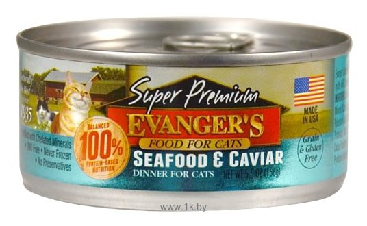 Фотографии Evanger's Super Premium Seafood & Caviar Dinner консервы для кошек (0.156 кг) 24 шт.