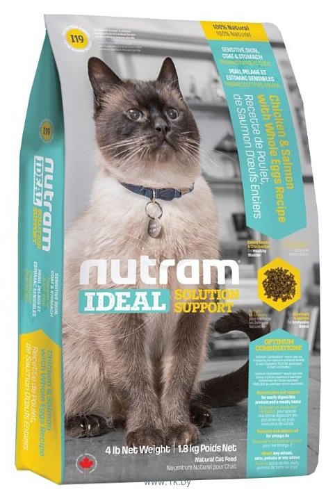 Фотографии Nutram I19 Для кошек с проблемами кожи, желудка (6.8 кг)