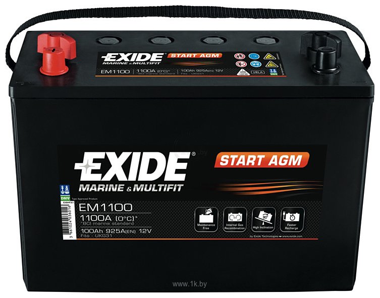 Фотографии Exide Start AGM EM1100 (100Ah)