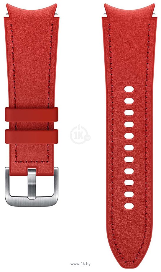 Фотографии Samsung Hybrid Leather для Samsung Galaxy Watch4 (20 мм, S/M, красный)