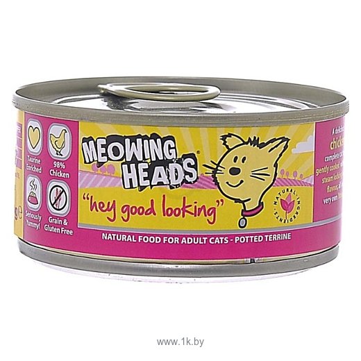 Фотографии Meowing Heads (0.1 кг) 6 шт. Консервы для кошек Эй, красавчик!