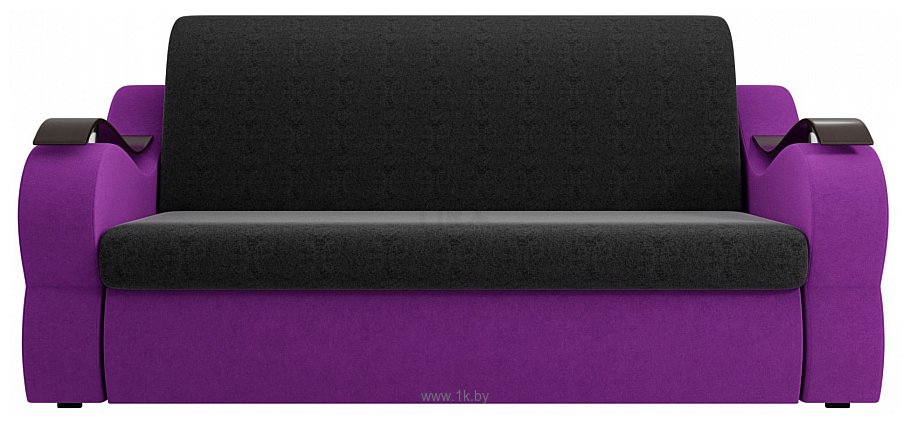 Фотографии Лига диванов Меркурий 100348 100 см (микровельвет, черный/фиолетовый)