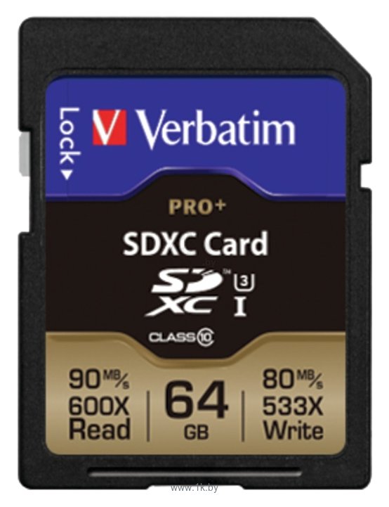 Фотографии Verbatim Pro+ SDXC Class 10 UHS-3 64GB