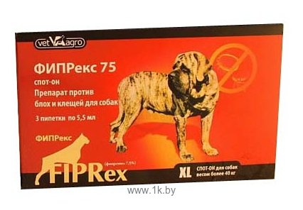 Фотографии Vet-Agro Фипрекс 75 спот-он для собак более 40 кг