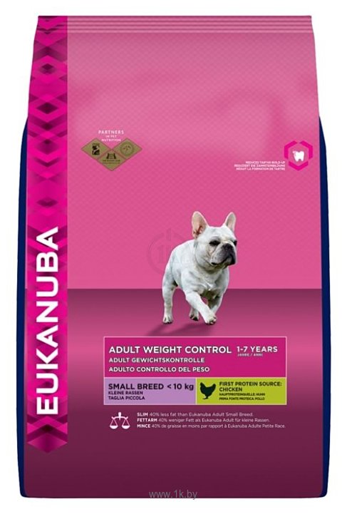 Фотографии Eukanuba Adult Dry Dog Food Weight Control For Small Breed Chicken (3 кг)