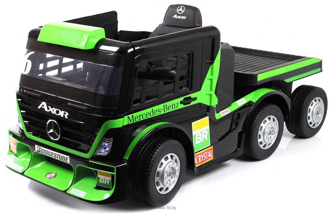 Фотографии RiverToys Mercedes-Benz Axor с прицепом H777HH (зеленый)